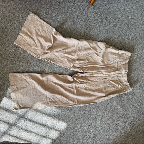 Princess Polly Linen Tan pants - Picture 3 of 5